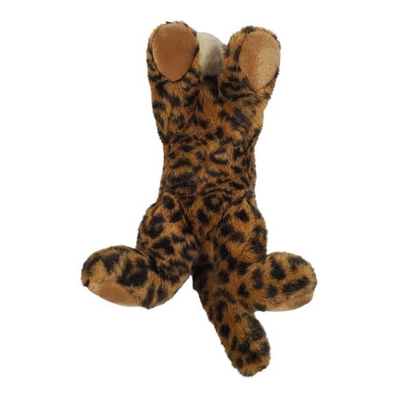 Aurora Leopard Cheetah Plush Floppy Laying Down Brown Black Body Stuffed Animal - Picture 5 of 9
